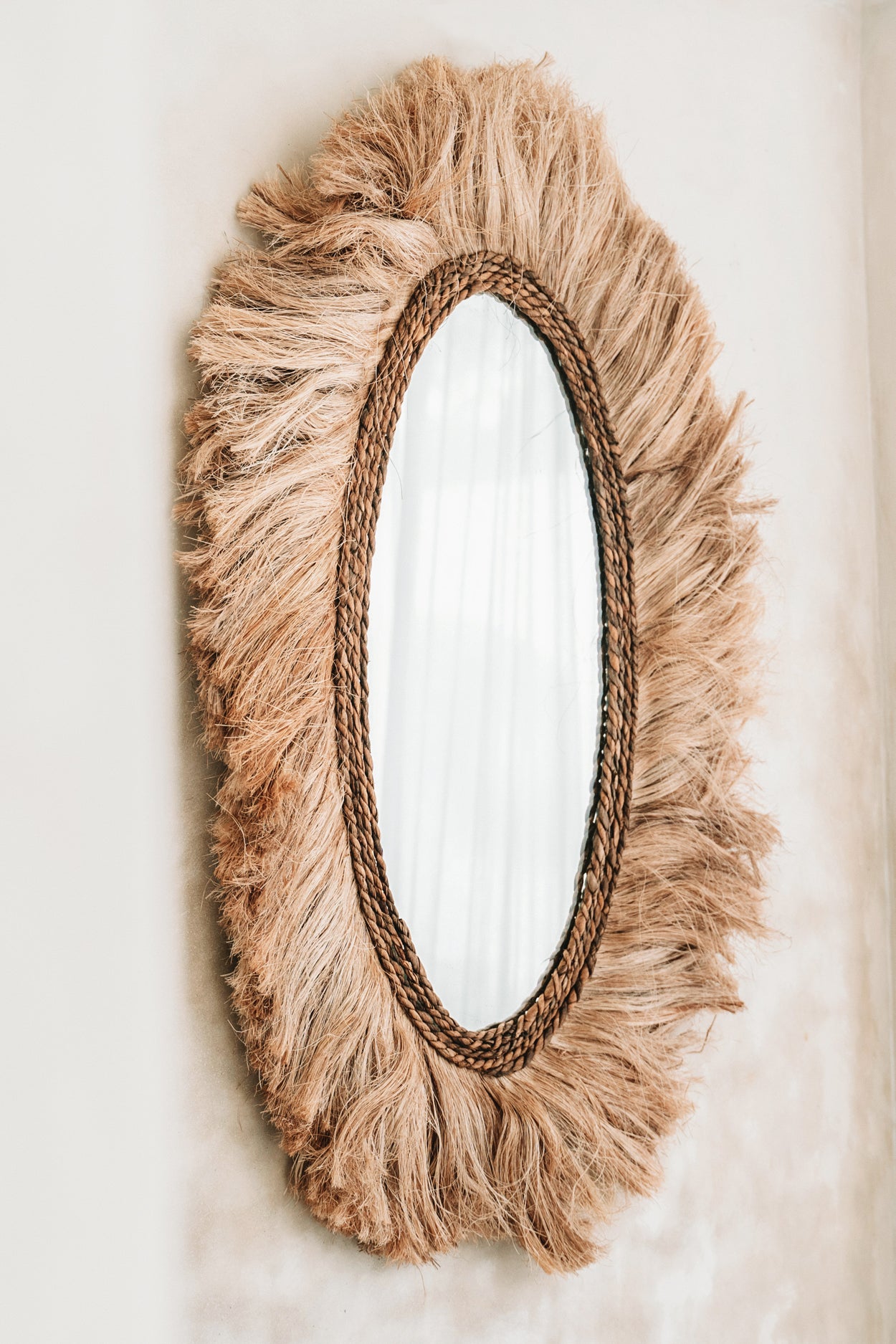 The Oval Sunrise Mirror - Natural - M